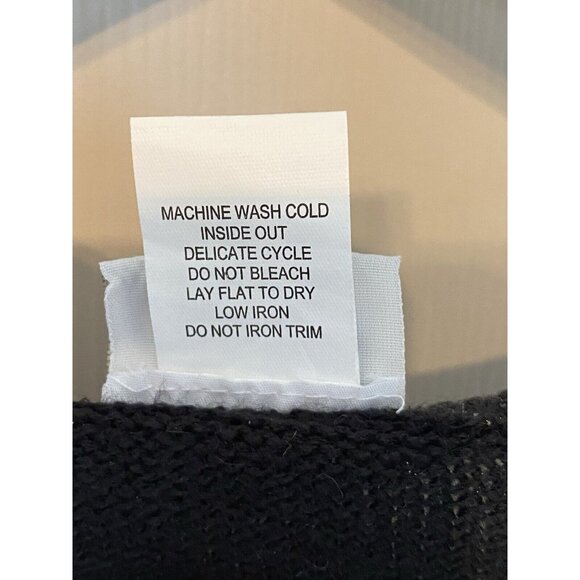 Collections Etc Black Holiday Christmas Ugly Sweater Women's L Floral Poinsettia - Picture 6 of 7